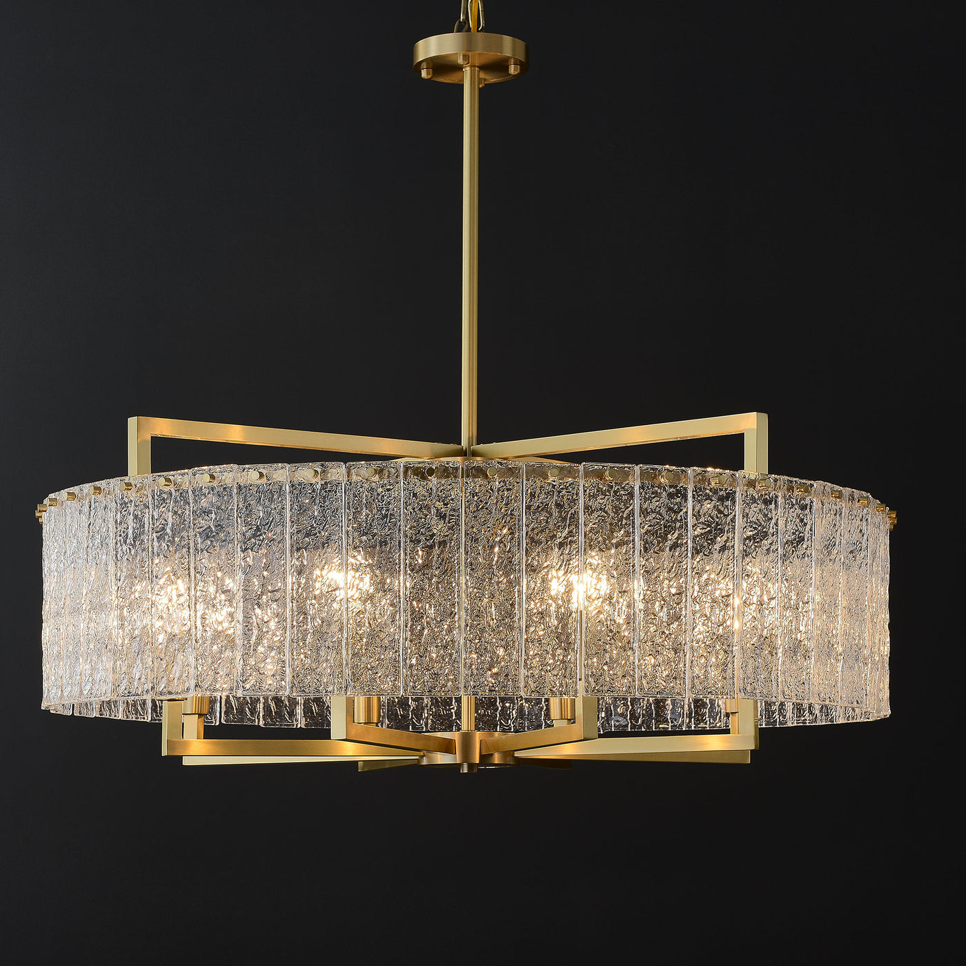 Blown Glass Round Chandelier