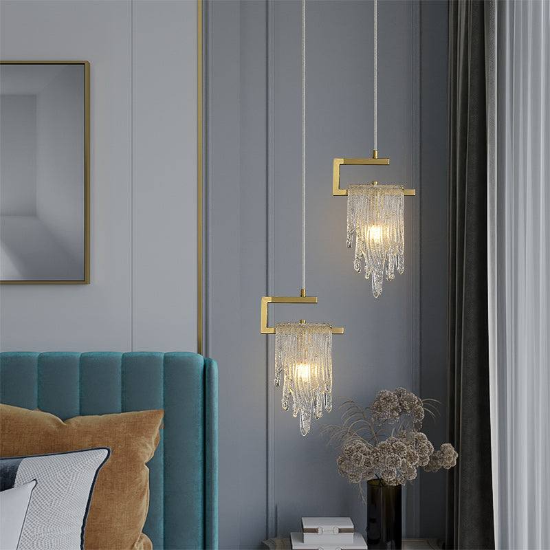 Classic Golden Ice cube chandelier
