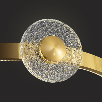 Creative simple disc brass chandelier