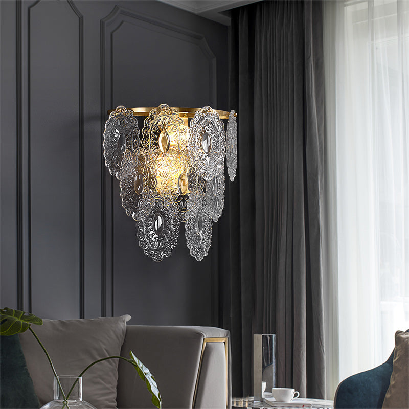 Modern Clear Glass Wall Sconce