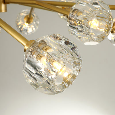 Postmodern luxury and full copper chandelier