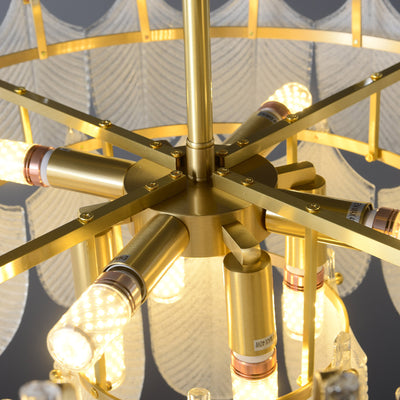 Postmodern luxury White Leaf Chandelier