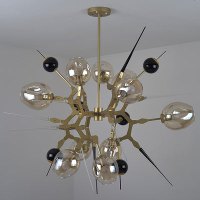 Brass Creative Firework Ball Chandelier