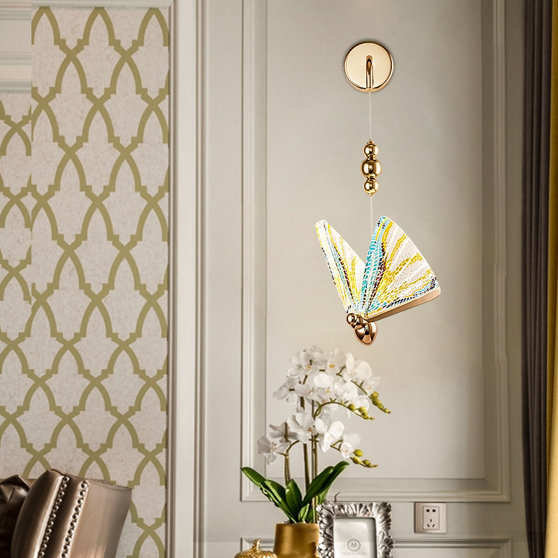 Colorful butterfly Wall Sconce