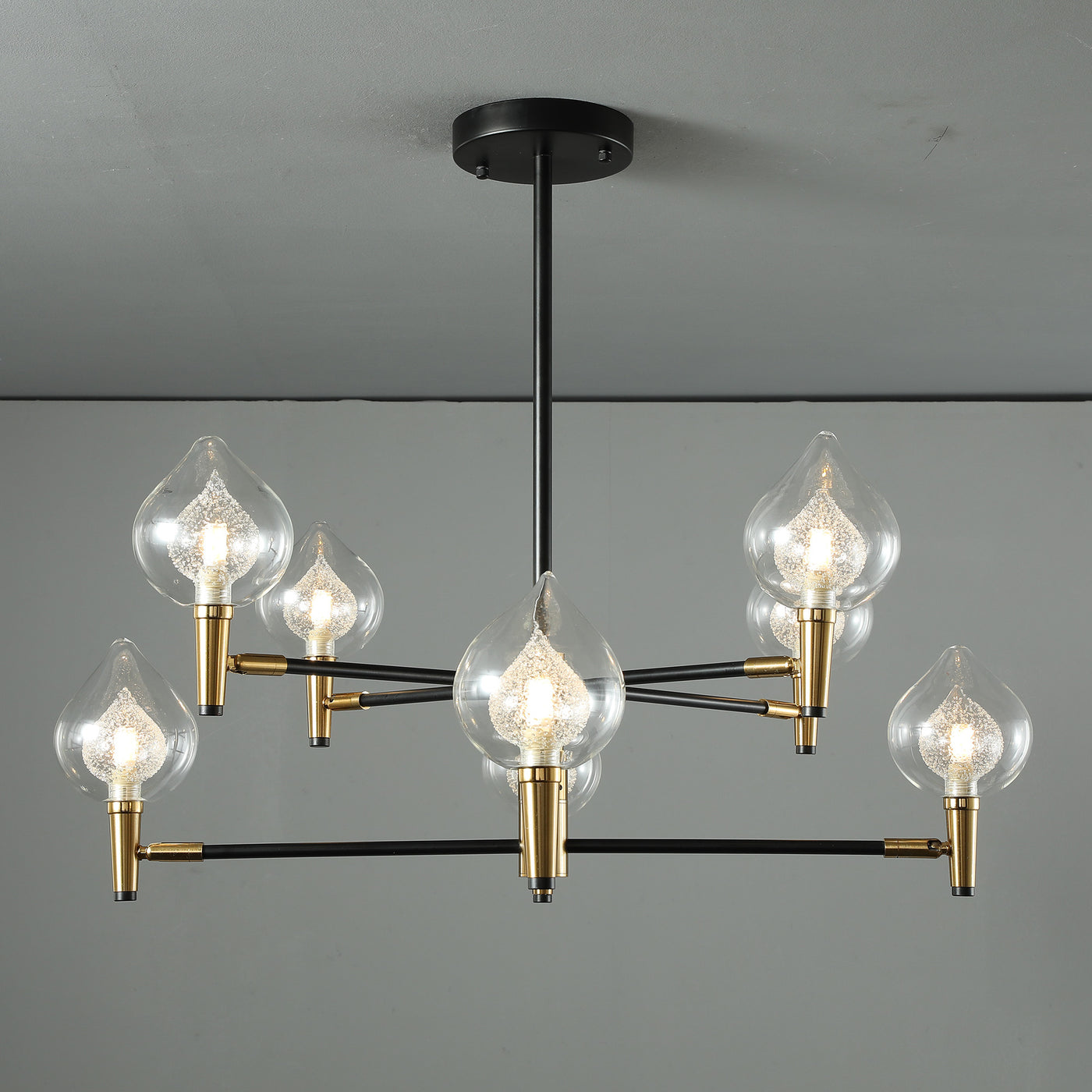 Black and gold modern chandelier