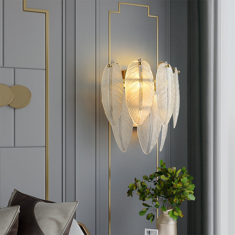 White Feather Wall Sconce