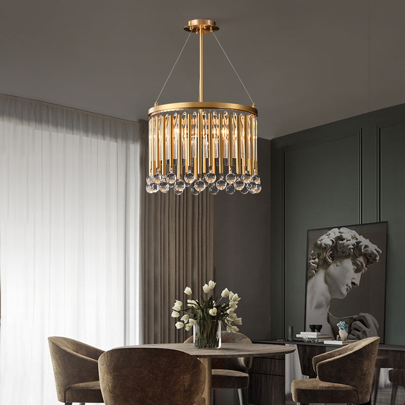 Gold tassel chandelier