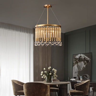 Gold tassel chandelier
