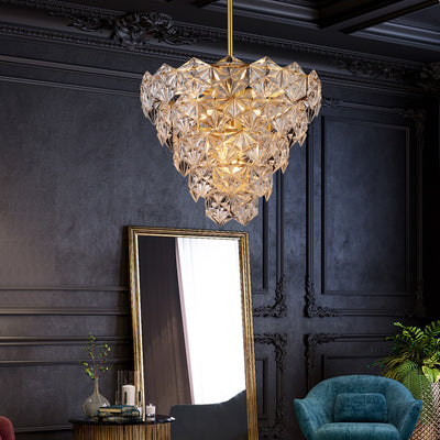 Diamond Mordern style Round crystal glass chandelier D20"