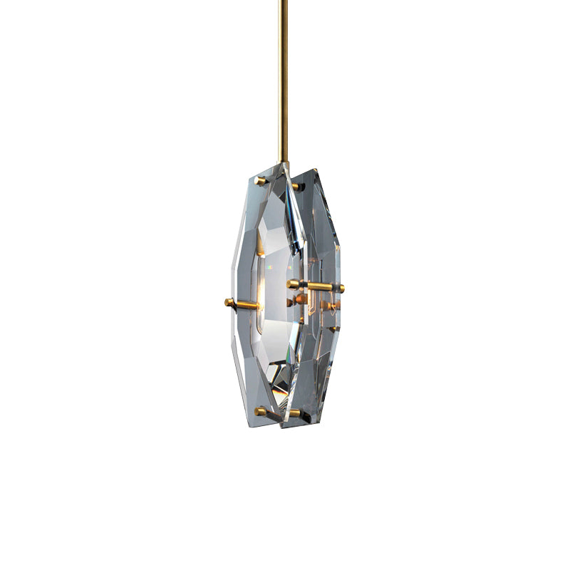 Black crystal single head chandelier