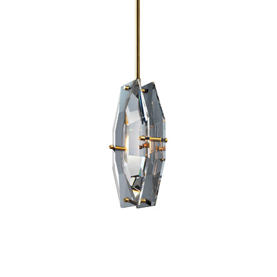 Black crystal single head chandelier