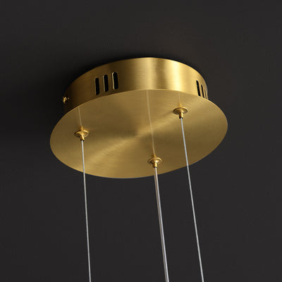 Luxury and full copper red leather chandelier