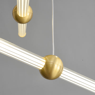 Linear long chandelier