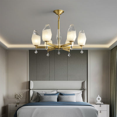 6 Lights Lily glass chandelier