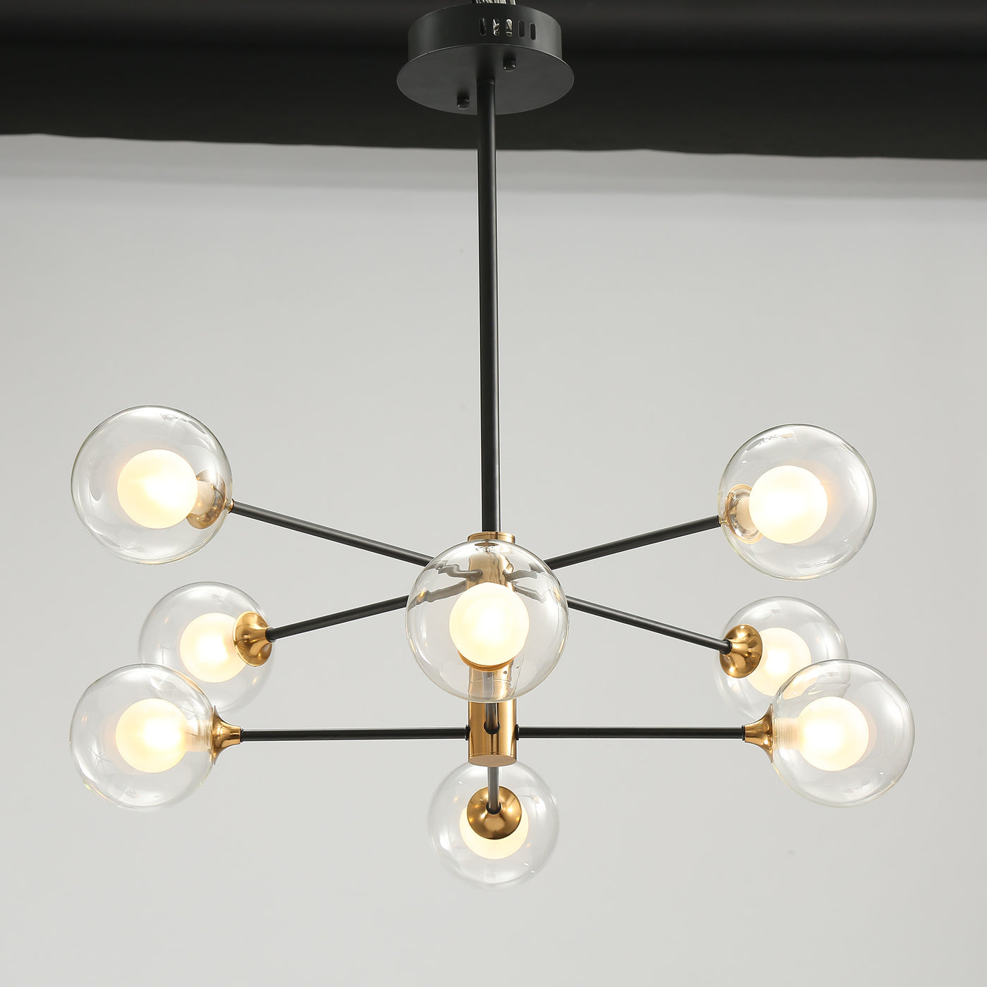 Black and gold modern chandelier