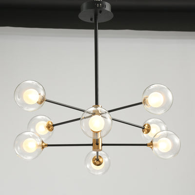 Black and gold modern chandelier