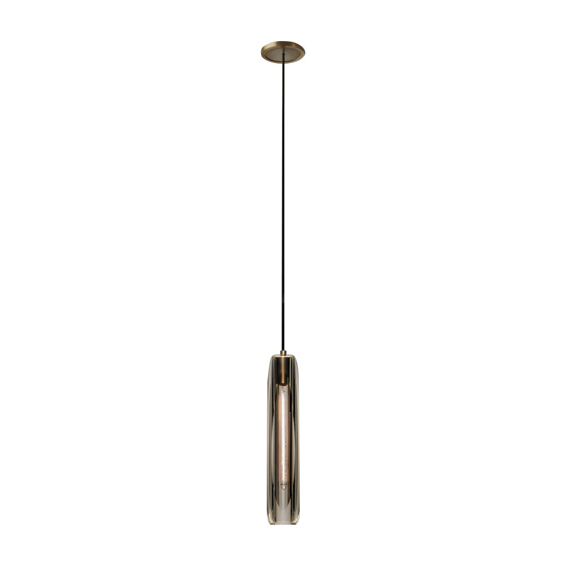 Black crystal single head chandelier