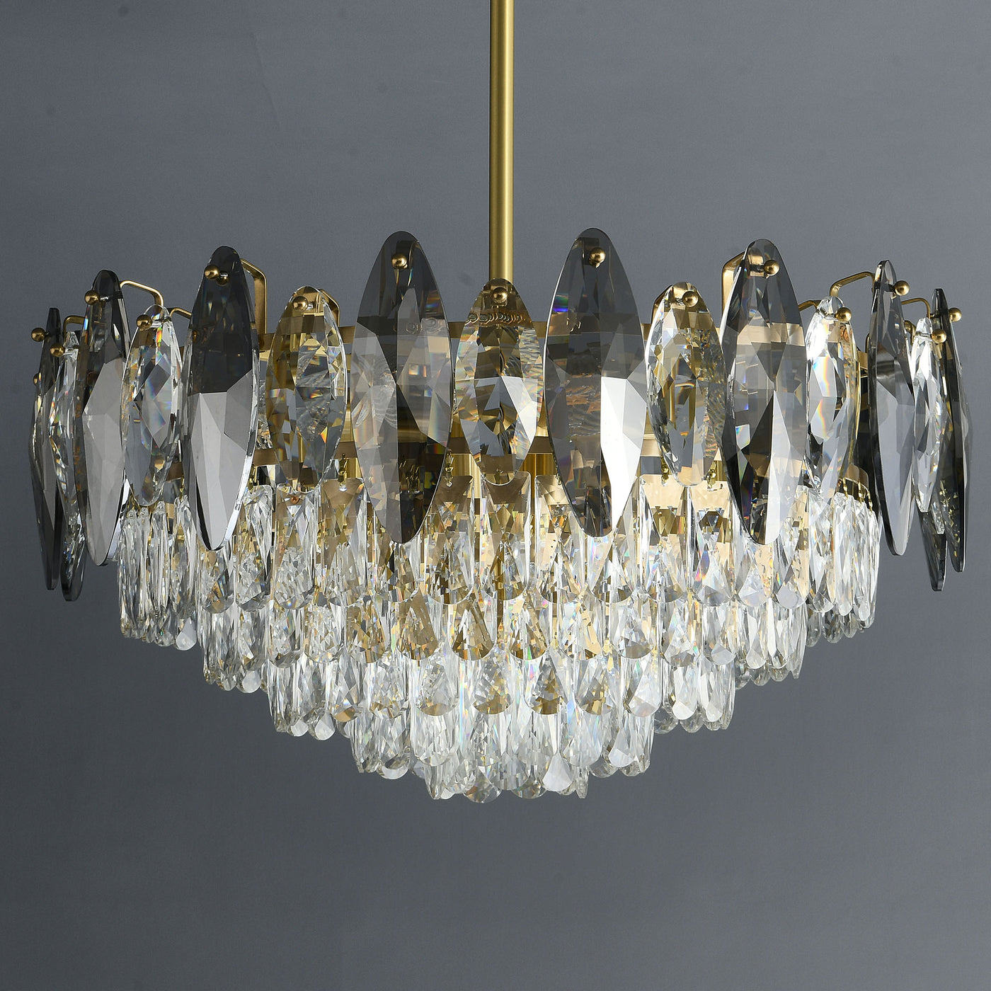 Industrial Conical style crystal chandelier