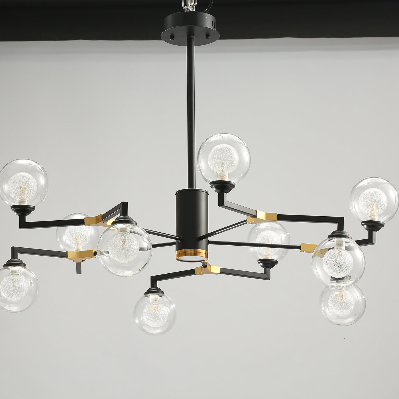 Black and gold modern chandelier