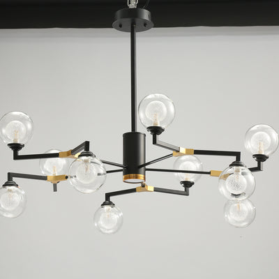 Black and gold modern chandelier