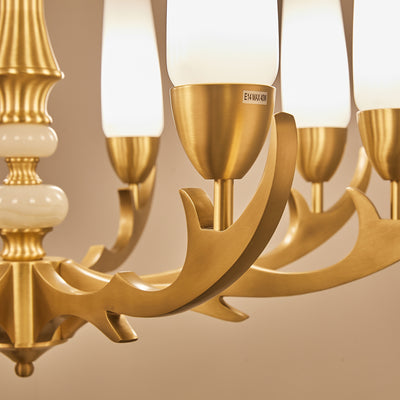 Creative double layer golden chandelier