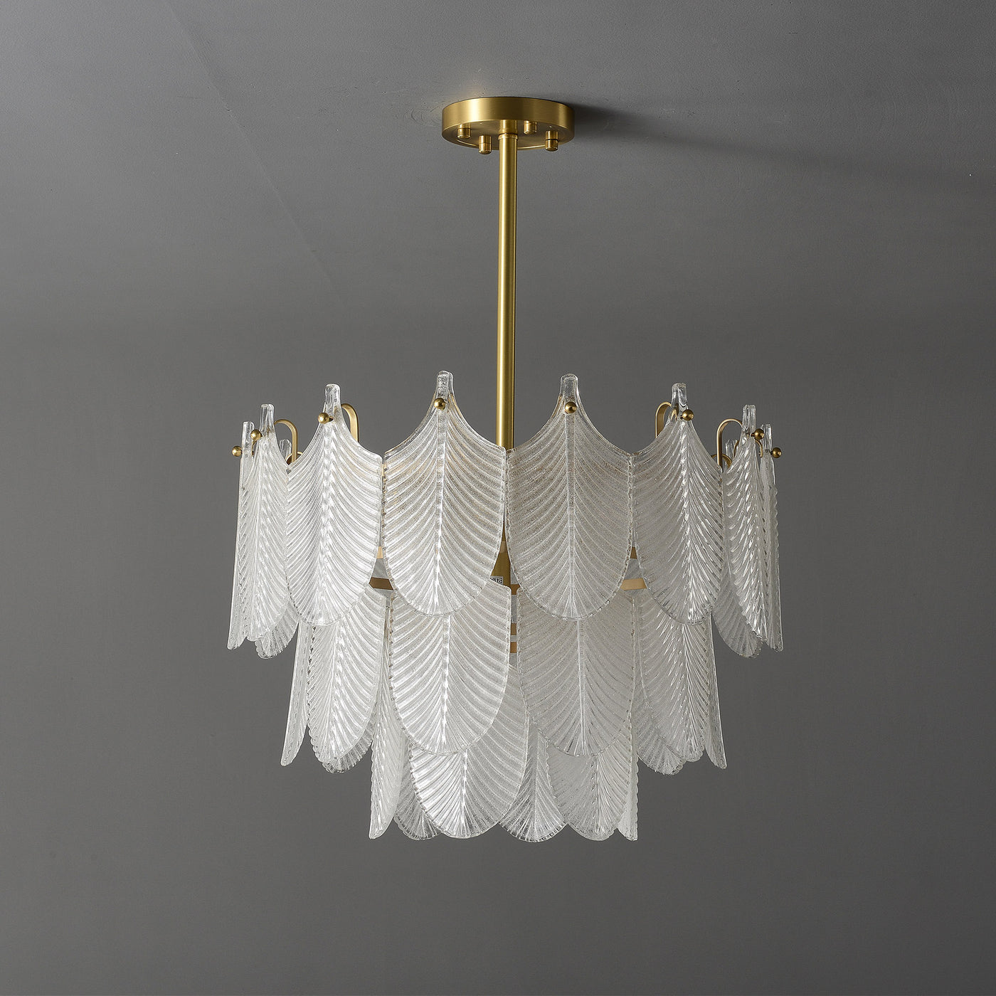 Postmodern luxury White Leaf Chandelier