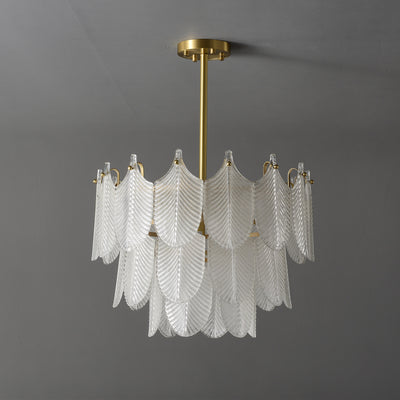 Postmodern luxury White Leaf Chandelier