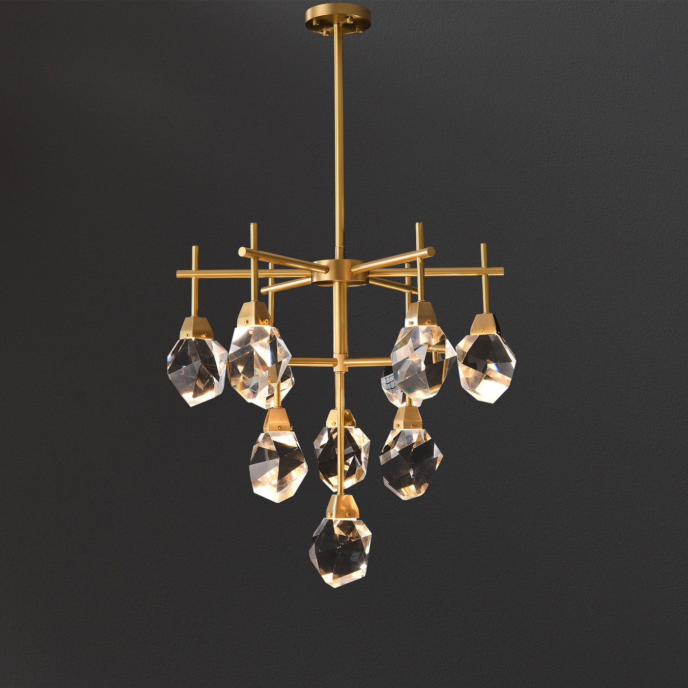 Clear Crystal Diamond Chandelier
