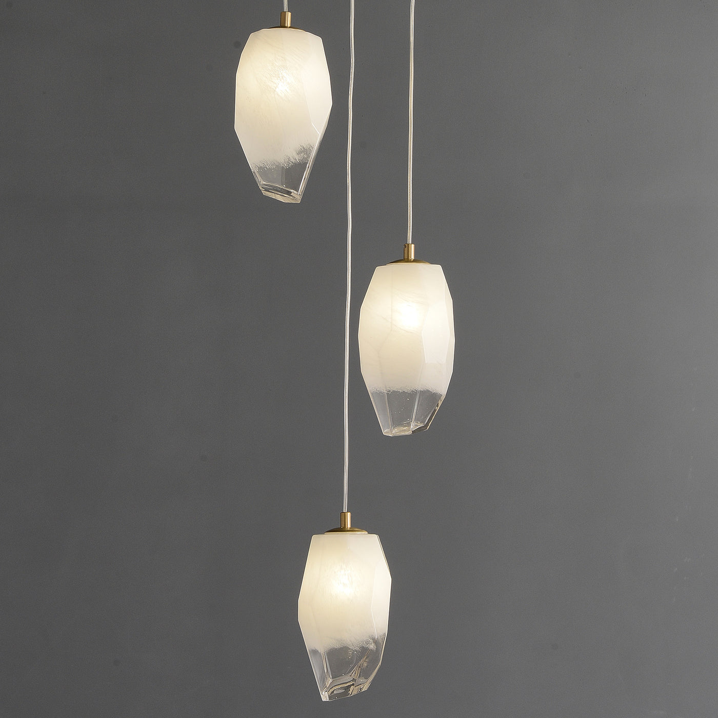 3 Lights Lily glass chandelier