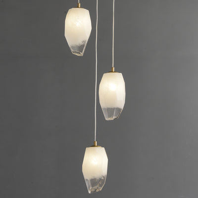 3 Lights Lily glass chandelier