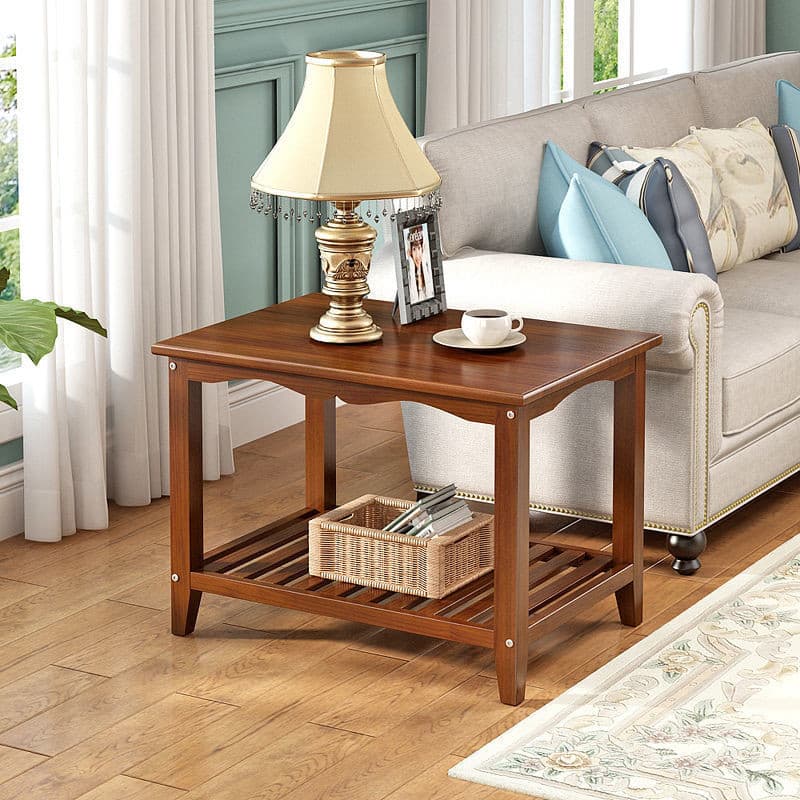 Solid wood small side table