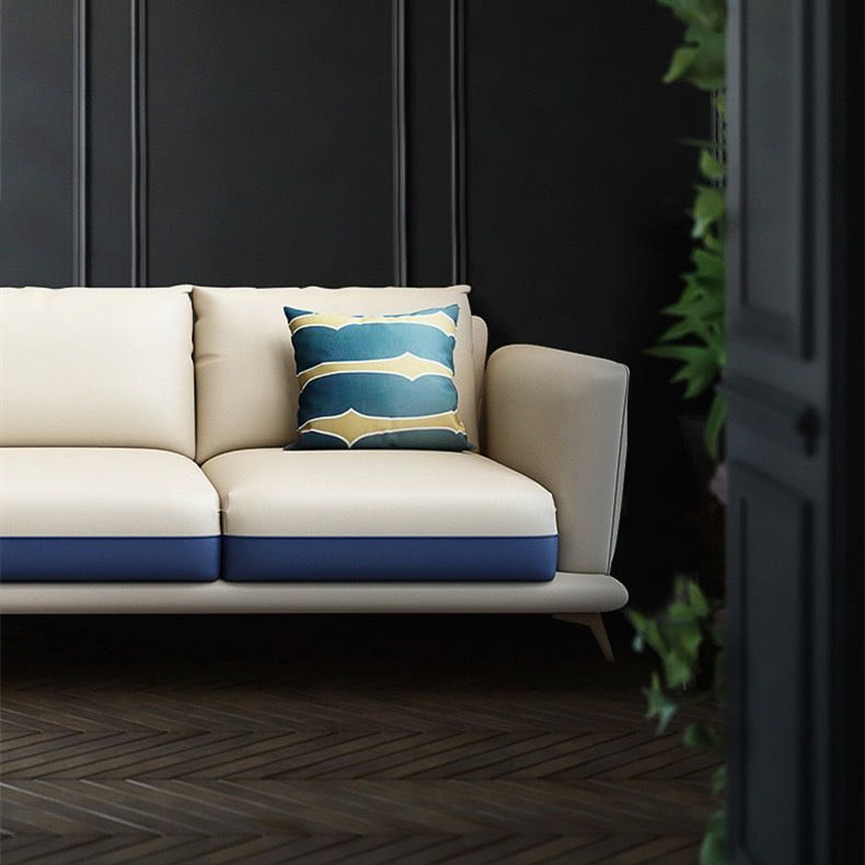 Modern luxury leather sofa combination