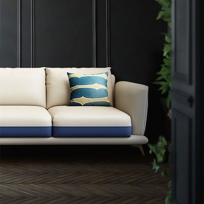Modern luxury leather sofa combination