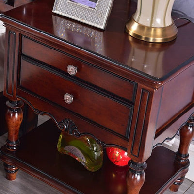 Solid wood bedside cabinet