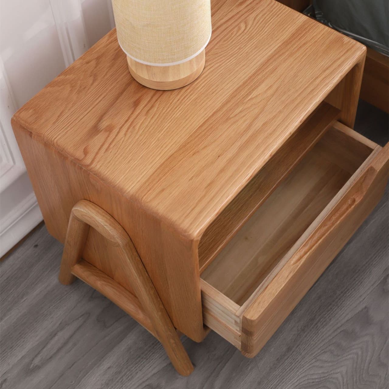 Solid wood side table