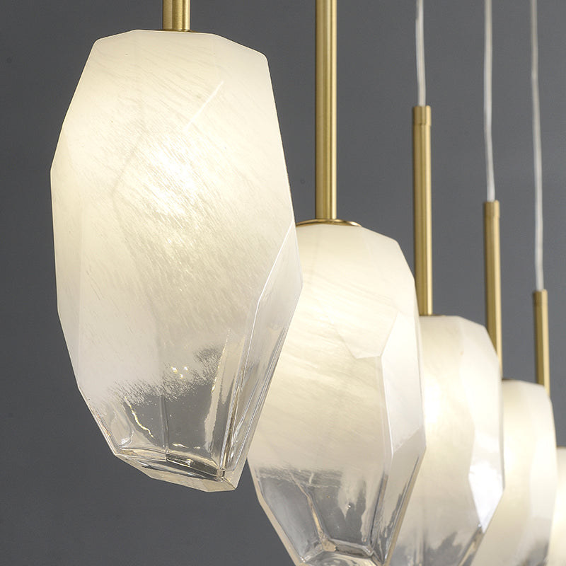 3 Lights Lily Line glass chandelier