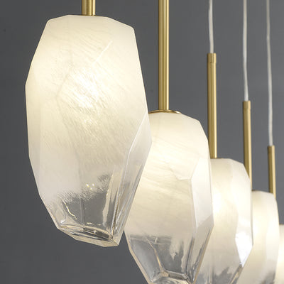 3 Lights Lily Line glass chandelier