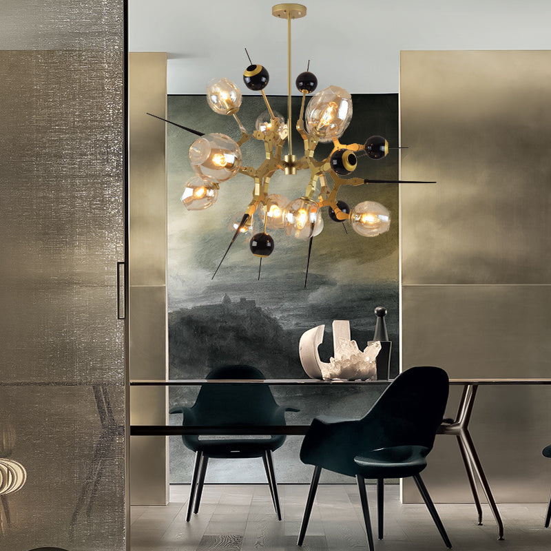 Brass Creative Firework Ball Chandelier