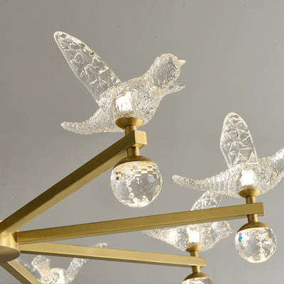 Multi birds chandelier