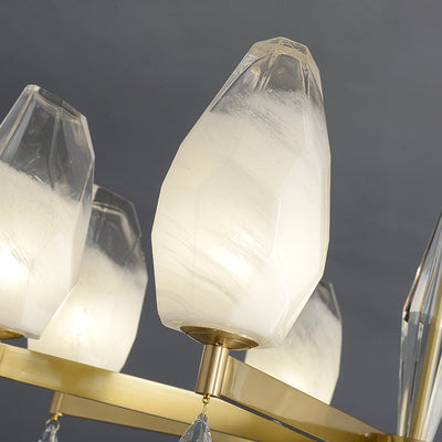 6 Lights Lily glass chandelier