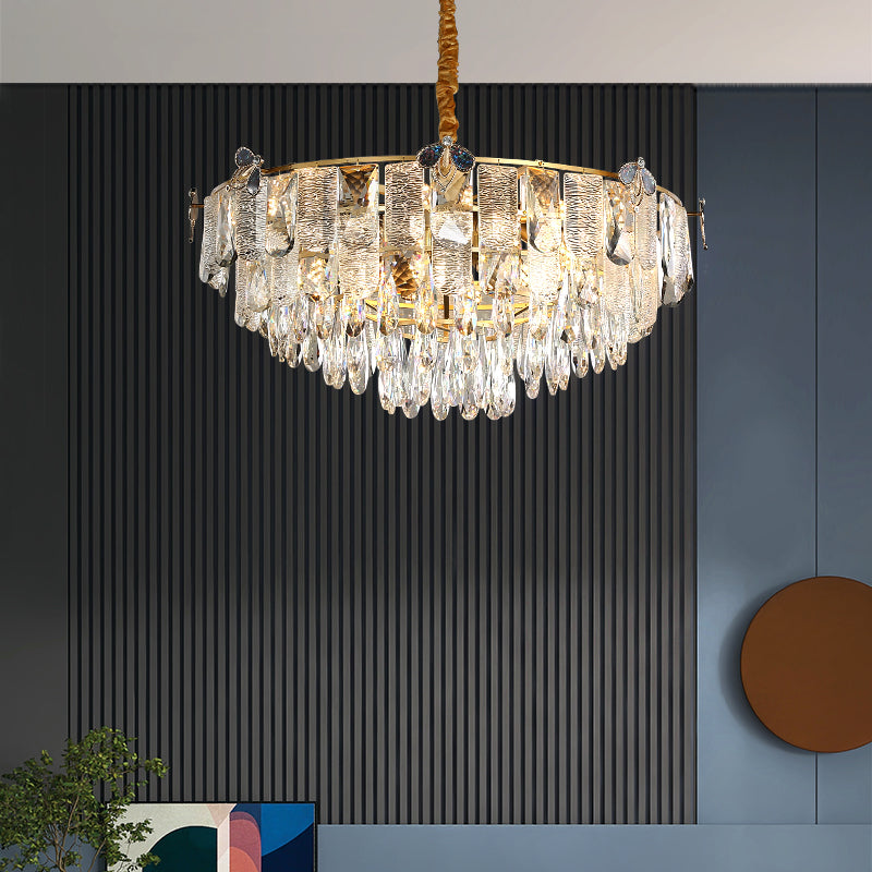 Modern Chandelier Round Clear K9 Crystal Chandelier