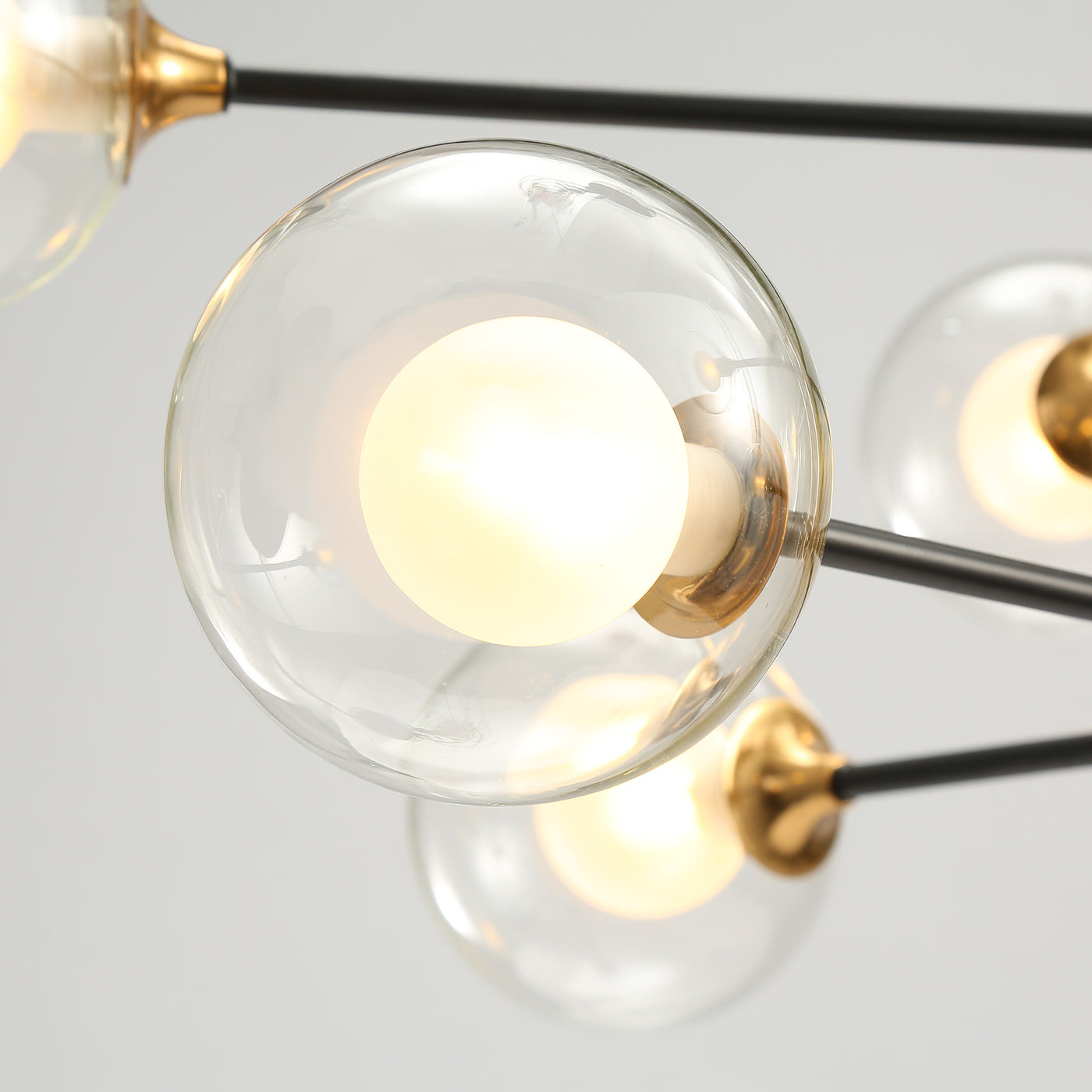 Black and gold modern chandelier