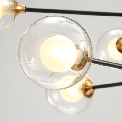 Black and gold modern chandelier