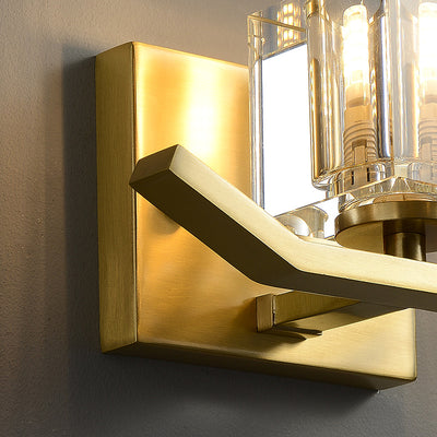 2-Lights Ice Cubes Crystal Wall Sconce