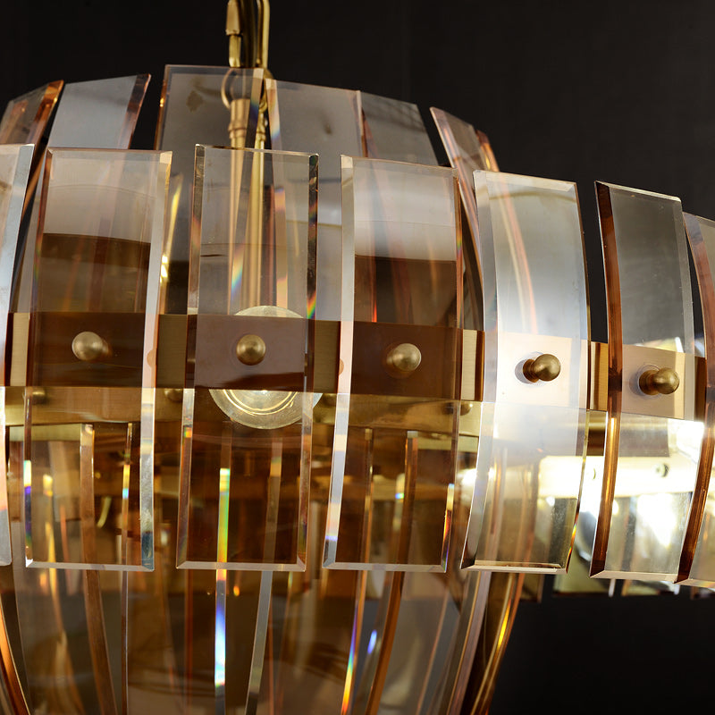 Amber glass chandelier