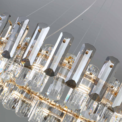 Light luxury crystal round chandelier