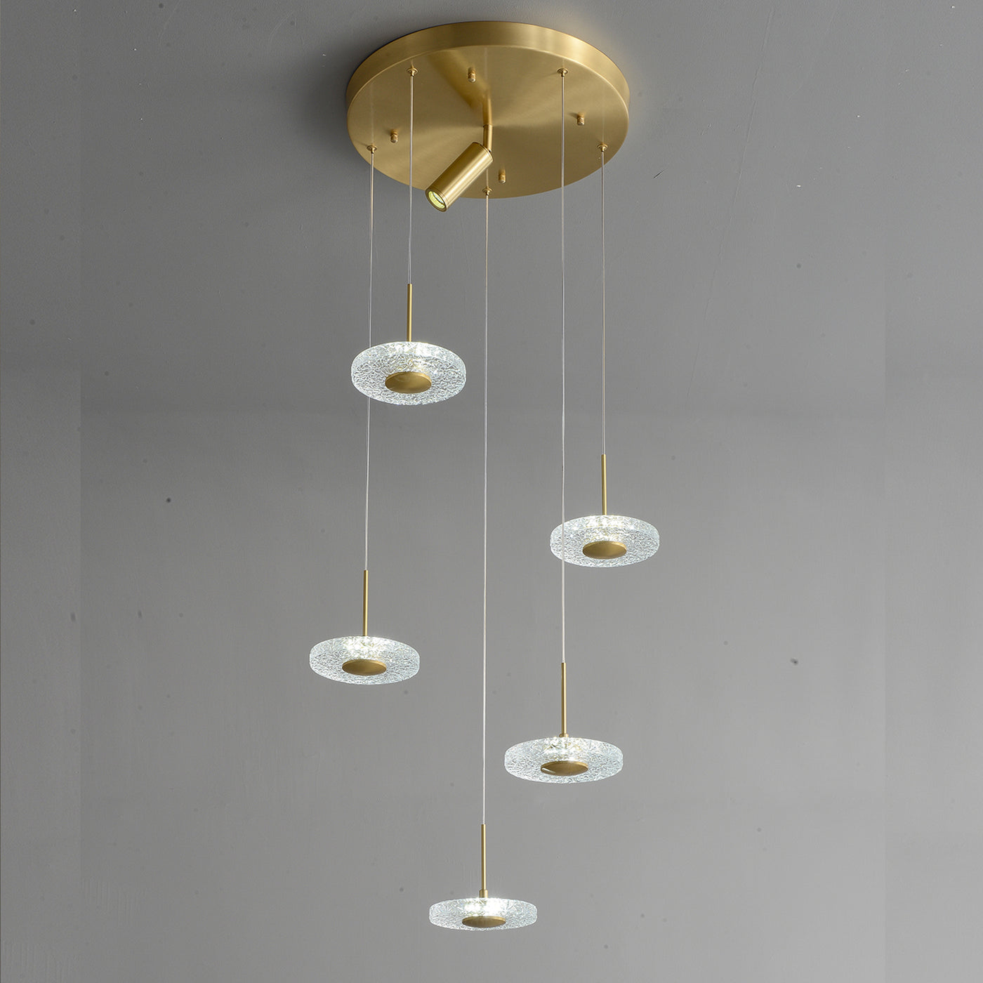 Creative disc chandelier