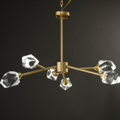 Postmodern luxury and brass chandelier