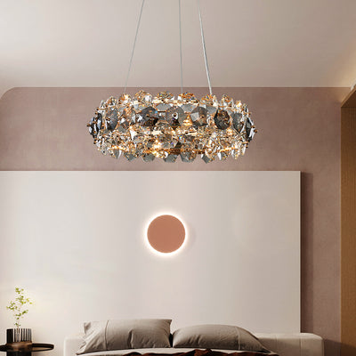 Luxury round crystal chandelier