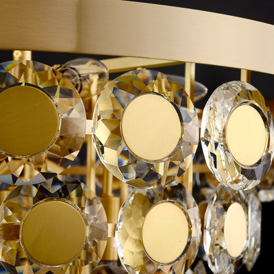 Conical Gold Coin Crystal Chandelier
